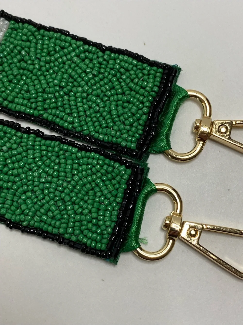 Philadelphia Eagles Lanyard Fly Eagles Fly Logo Beaded Kelly Green With Clips